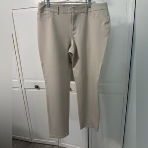 INC International Concepts Tan Straight Leg Pants EUC Size 14